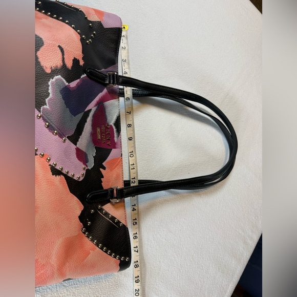 DNKY Pink and Black Artistic Tote Bag with Abstract Design, Artsy, Art 2 Wear - Picture 5 of 13
